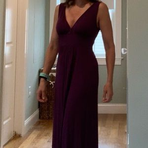 Loveappella Purple Sleeveless Maxi Dress, Size S